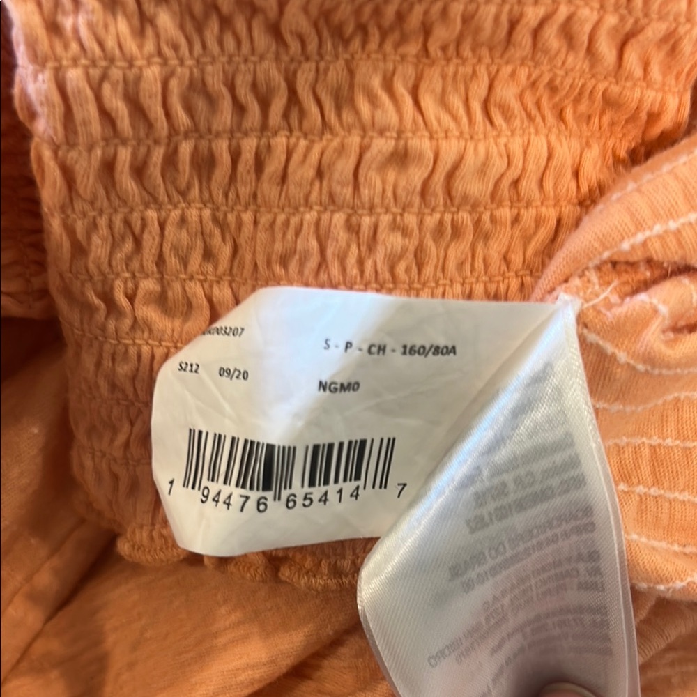 Roxy Peach Smocked Top - Picture 5 of 5
